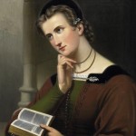 http://commons.wikimedia.org/wiki/File:Braet_von_%C3%9Cberfeldt_woman_with_bible_1866.jpg