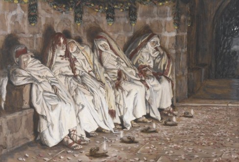 http://commons.wikimedia.org/wiki/File:Brooklyn_Museum_-_The_Wise_Virgins_(Les_vierges_sages)_-_James_Tissot.jpg