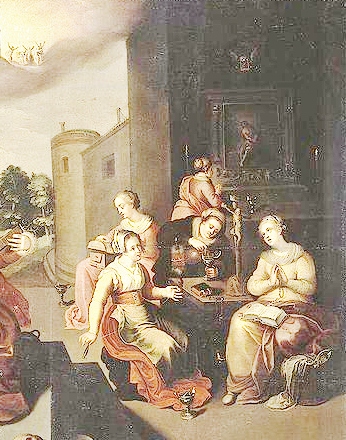 Parable of the Wise and Foolish Virgins - c 1616 - wikipedia - public domain