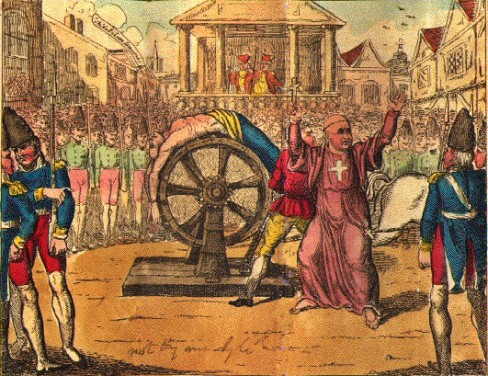 torture devices the wheel Calas Chapbook wikipedia US public domain