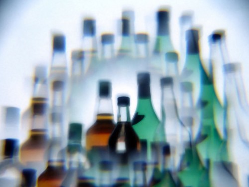 http://commons.wikimedia.org/wiki/File:Alcohol_bottles_photographed_while_drunk.jpg