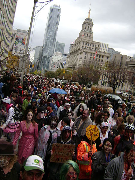 http://commons.wikimedia.org/wiki/File:Torontozombiewalk.jpg