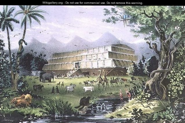 noahs ark - Currier & Ives - www.wikigallery.org - public domain