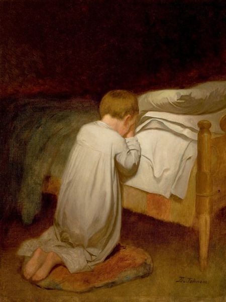 Child at Prayer by Eastman Johnson circa 1873 wikimedia public domain