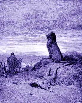 The Man of God, and the Lion - by G. Dore - Wikimedia - US Public Domain