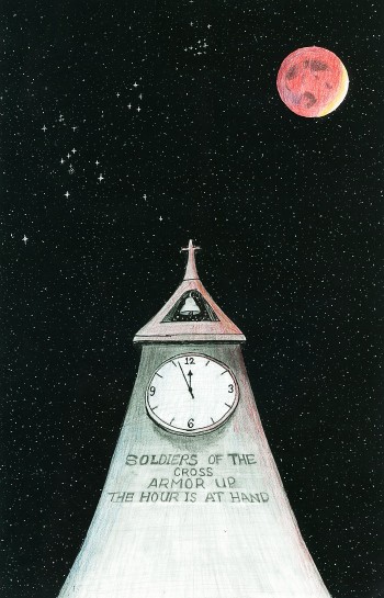 The Hour Is At Hand Clock-www.signsofheaven.org-share-&-share-alike license