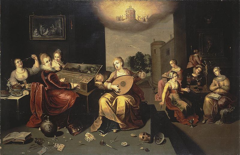 800px-Francken,_Hieronymus_the_Younger_-_Parable_of_the_Wise_and_Foolish_Virgins_-_c__1616 wikipedia pub. dom.