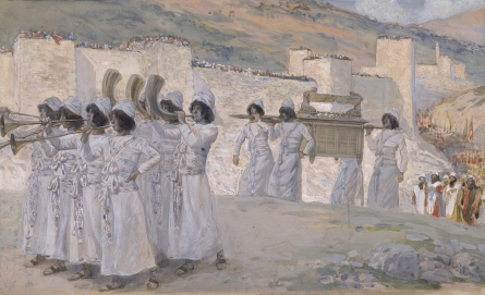 http://commons.wikimedia.org/wiki/File:Tissot_The_Seven_Trumpets_of_Jericho.jpg