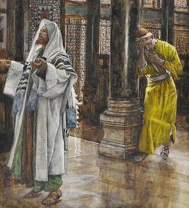 http://commons.wikimedia.org/wiki/File:Tissot_The_Pharisee_and_the_publican_Brooklyn.jpg