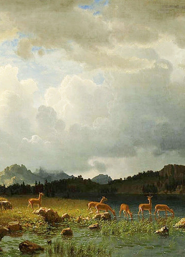 http://commons.wikimedia.org/wiki/File:Albert_Bierstadt_-_Thunderstorm_in_the_Rocky_Mountains.jpg