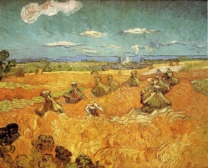 http://commons.wikimedia.org/wiki/File:Wheat_Stacks_with_Reaper_1888_Vincent_van_Gogh.jpg