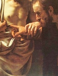 http://en.wikipedia.org/wiki/File:Caravaggio_-_The_Incredulity_of_Saint_Thomas.jpg