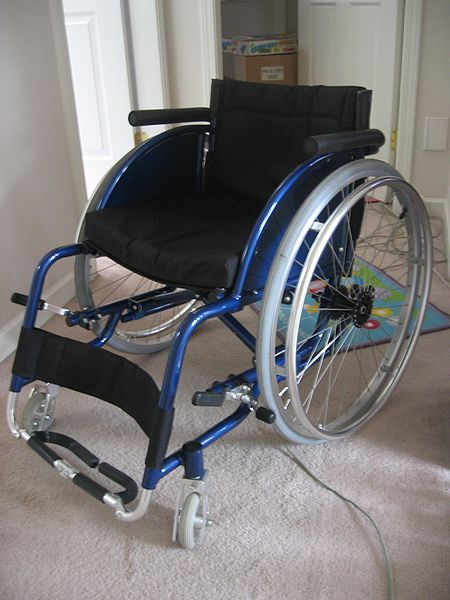 http://commons.wikimedia.org/wiki/File:Blue-lightweight-wheelchair.jpg