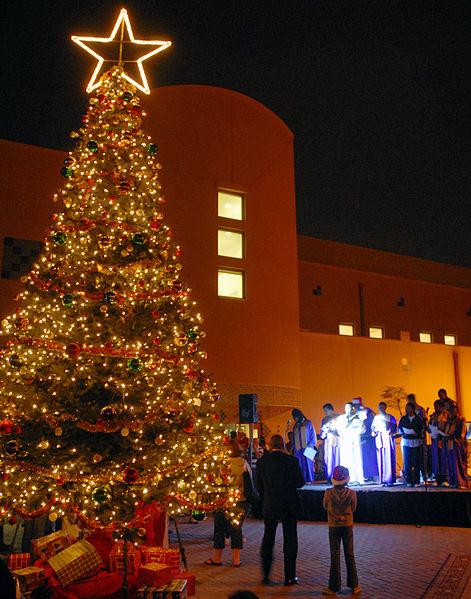 http://commons.wikimedia.org/wiki/File:US_Navy_071202-N-0413B-002_The_Naval_Support_Activity_Bahrain_Chapel_Choir_performs_at_the_Christmas_tree_lighting_celebration.jpg