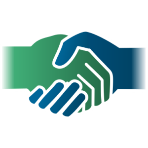 http://commons.wikimedia.org/wiki/File:Handshake_icon_GREEN-BLUE.svg