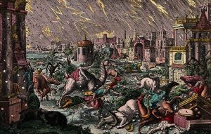 https://commons.wikimedia.org/wiki/File:The_plague_of_hail_and_thunder._Coloured_etching._Wellcome_V0010565.jpg