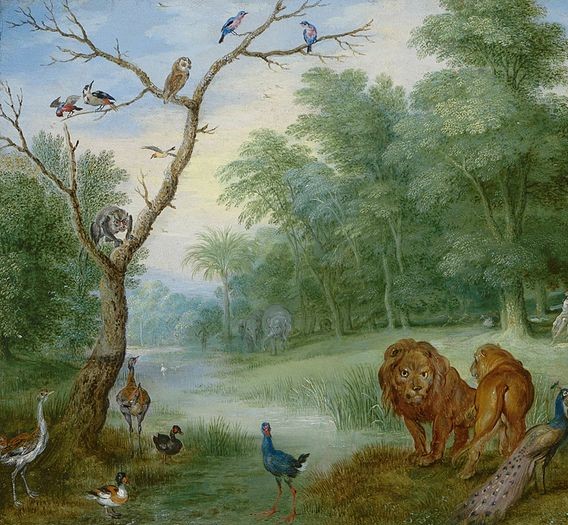 https://commons.wikimedia.org/wiki/File:Jan_Brueghel_(II)_-_Het_paradijs_met_de_zondeval_van_Adam_en_Eva.jpg